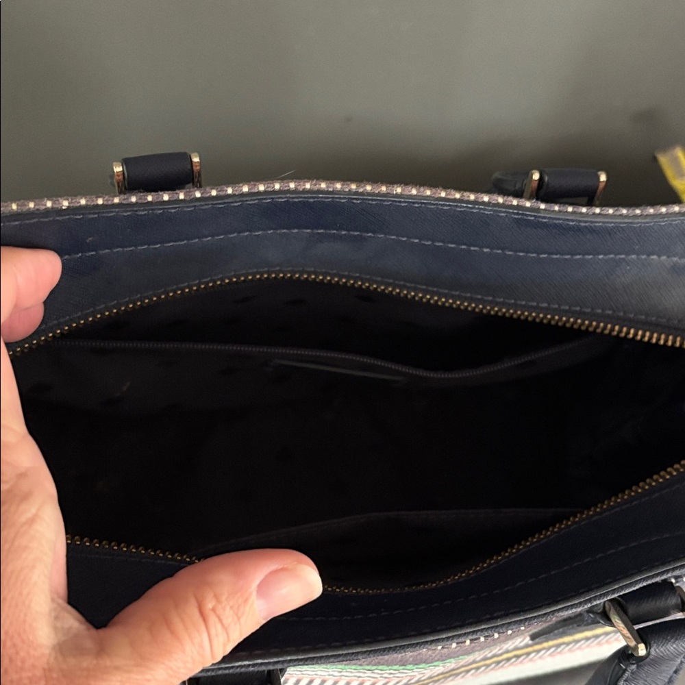 Kate Spade Navy and Striped Satchel - Picture 3 of 6